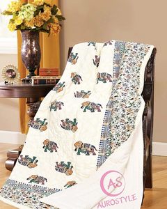 Organic Fluffy 400 TC Pure Cotton Jaipuri Printed Lightweight <b>Single</b> Bed <b>Quilt</b>/Razai/Rajai 85x55 Inches | Soft Cozy - Product Image 4