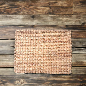 Manteles Individuales de Jacinto de Agua Cuadrados, Hechos a Mano, Ecológicos, con Diseño Geométrico de Lujo, Personalizables, para el Hogar - Product Image 1