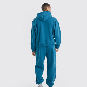 Ensemble de survêtement personnalisé pour homme, coupe oversize, en coton, pour l'hiver, taille adulte, motif uni - Product Image 2