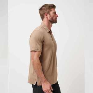 Polo décontracté confortable à manches courtes avec boutons, anti-plis, respirant et doux, polos unis, t-shirt polo - Product Image 2