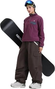 Pantalon de ski unisexe personnalisé avec logo, chauffant, imperméable, coupe-vent, respirant, fermeture à cordon - Tissu Tex 10 000 mm, isolation en polaire - Product Image 3