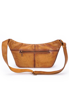 Nueva Bolsa de Pecho y Hombro de Cuero Genuino para Hombre, Cierre de Cremallera, Alta Calidad, Estilo Casual y Simple, para Motocicleta - Product Image 3