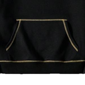 Wholesale Custom <b>Stitch</b> Detail Pullover <b>Hoodies</b> <b>Oversize</b> Streetwear Contrast Stitching Terry Cotton 400 Plus GSM Custom Logo OEM - Product Image 4