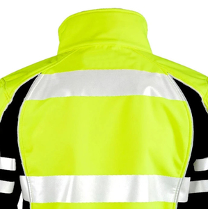 Veste de sécurité haute visibilité classe 2 imperméable jaune réfléchissant avec panneaux noirs pour vêtements de travail - Product Image 3