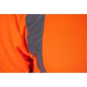 Polo de travail de sécurité unisexe de classe 2, respirant, imperméable, réfléchissant, haute visibilité, en toile de coton avec logo personnalisé Clush Industries - Product Image 5