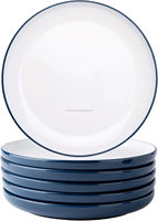 Assiette de présentation en porcelaine céramique faite à la main, glaçure réactive, motif végétal, couleur personnalisable, écologique, MOQ 100 pièces