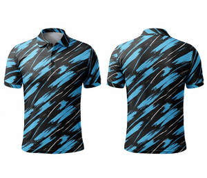 Fashion Sports Polo Shirt with Digital Sublimation Print Custom Sportswear Durable Stitching for Men Women Youth Quick-Dry - Product Image 2