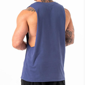 Camiseta Deportiva de Hombre, Moderna, con Corte Lateral, de Alta Calidad, Secado Rápido, Material de Algodón y Poliéster, Peso Pesado 220 g/m², Color Sólido - Product Image 3