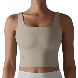 Tops de tirantes cortos de punto para mujer, novedad de verano 2026, informales, elásticos, suaves, con cuello en U, compatibles con OEM, ligeros, lisos, tallas XL y S - Product Image 5