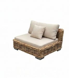 Dresden Sofa <b>Set</b> Mahogany Frame Finished With Polished Rattan Webbing Luxury Living Room Outdoor Furniture Decorative Cushions - Product Image 5