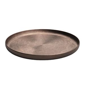 Bandeja de servicio de metal de hierro con acabado a mano de calidad de lujo 100% Bandeja de comida hecha a mano de nuevo diseño Fabricante directo a los mejores precios - Product Image 1