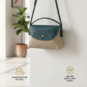 Bolso de Cuero Genuino para Mujer, Colección de Estilo Moderno, con Correa para el Hombro |   Bolso de Mano de Lujo Hecho a Mano en Dos Tonos |   Bolso de Cuero Premium - Product Image 5