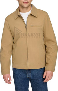 <b>Top</b> Premium OEM Customized Logo Design New Men Plus Size Motorcycle Quilted <b>Leather</b> Jacket Stand Collar Front Winter <b>High</b> Street - Product Image 4
