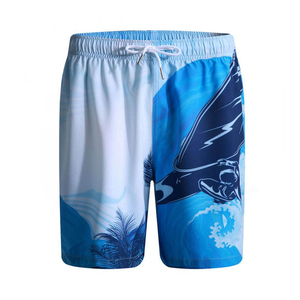Dolphin print swim <b>trunks</b> Quick dry board shorts Casual swim <b>trunks</b> <b>men</b> Drawstring waist shorts - Product Image 1