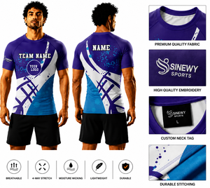 Traje de Baño Deportivo SINEWY Personalizado Unisex de Manga Larga con Protección Solar UPF50+ UV, Antibacterial y Ecológico - Product Image 1