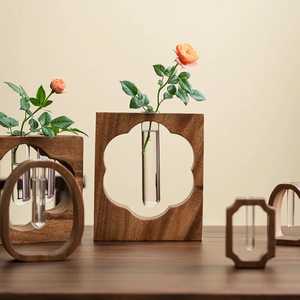 Jarrones de Madera y Bambú con Diseño Minimalista de Grano Natural, Hechos a Mano, Ecológicos, Decoración para Bodas, para un Hogar Moderno - Product Image 2