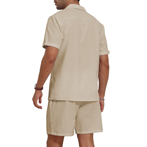 Ensemble coordonné grande taille pour homme, style streetwear, pour l'été, décontracté, à porter au quotidien, pour les sorties et l'entraînement. - Product Image 2