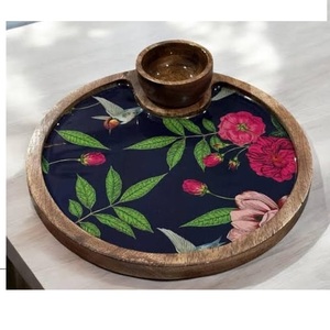 Bol à salade rond réutilisable 100% naturel en bambou et bois de coco, plateau de service attrayant, design décoratif, bol en bois pour servir les aliments - Product Image 6