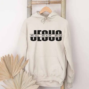 Sudadera con Logo de Chenilla de Algodón para Hombre, Mujer y Jóvenes, con la Frase 'Jesus Is Lord', para la Universidad Cristiana, Venta al Por Mayor de Fábrica - Product Image 3