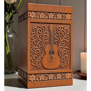 Personalized Rosewood Cremation Urn: Mountain & Moon Engraving Memorial Keepsake by AYAANS - Product Image 5