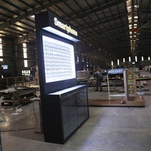 Mostrador de Exhibición para Tienda de Celulares, Vidrio Templado, Metal Resistente, Vitrina para Minoristas, LED, Tamaño y Color Personalizables |   Servicio OEM - Product Image 3