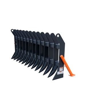 Rastrello Universale per Detriti Radiali da 72 Pollici con Distanza tra le Denti di 6 Pollici per Skid Steer da 30-50 HP TMG SDR72 Nuova Pompa Motore - Product Image 1