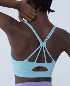 Soutien-gorge de sport rembourré à maintien élevé pour femme, extensible, doux, compressif avec doublure en Spandex, respirant, léger, grandes tailles - Product Image 5