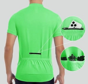 Ropa Deportiva al por Mayor, Jersey de Ciclismo Ajustado y Elástico, Color Azul, con Cierre, para Hombre - Product Image 6