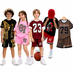 Ensemble de maillot de baseball rayé Los Angeles 79 unisexe, respirant, en polyester, avec short, col rond, manches courtes, pour enfants, idéal pour l'été et le sport - Product Image 1