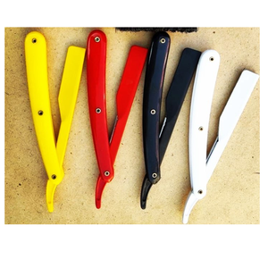 มีดโกนหนวดแบบตรง สแตนเลสแท้เคลือบสีดำ พิมพ์โลโก้ได้ตามต้องการ ใบมีดแบบเปิด - Product Image 6