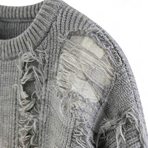 Suéter Moderno para Hombre, Estilo Desgastado, 100% Algodón, Transpirable, Informal, Estilo Urbano, Invierno, Tejido de Punto, 2026 ANTIQUE FASHION AF-MDS-819, Jersey - Product Image 3