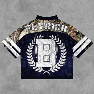 Premium Quality Custom Mesh Navy American Football Jersey Men Sublimation Real tree Camo Sleeve Sportswear Bulk Team Uniform OEM - Product Image 6