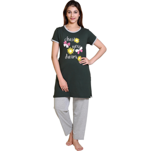 Conjunto de Pijama para Mujer, Corte Holgado, Estampado, Ropa de Dormir Transpirable, ODM - Product Image 4