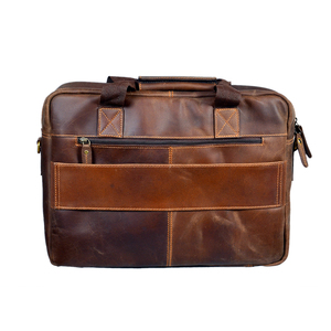 Bolsa de Negocios de Cuero Genuino de Alta Calidad con Logotipo Personalizable al por Mayor, Estilo Vintage para Portátil - Product Image 4