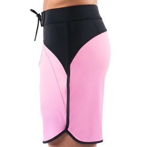 Shorts de bain athlétiques pour hommes, rose clair et noir, à séchage rapide, avec cordon de serrage, pour la plage, la natation et les sports nautiques - Product Image 6