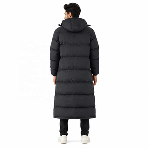 Custom Men's Long Softshell Puffer Jacket <b>Winter</b> Streetwear Coat Oversized Warm <b>Quilted</b> OEM Men's Jackets Wholesale Supplier USA - Product Image 3