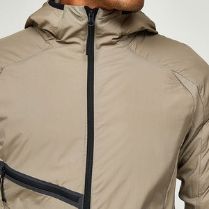 Wholesale Custom Winter Hooded Windbreaker <b>Jacket</b> with Canvas Eco-Friendly Breathable Fabric Plus Sizes Custom Logos - Product Image 5