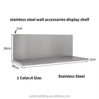 Multifunctionele wandplank van roestvrij staal voor keuken, woonkamer, sieraden, schoenen, tassen, kleding, gereedschap en opbergruimte