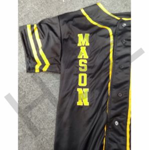 Uniforme de Béisbol Personalizado Negro y Amarillo, Ligero y Transpirable - Product Image 5