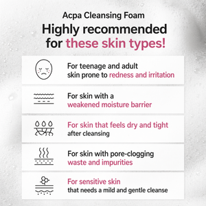 โฟมล้างหน้า Acpa Low pH สำหรับผิวเป็นสิวง่าย ทำความสะอาดล้ำลึก ชุ่มชื้น ปลอบประโลมผิวหน้า ผลิตภัณฑ์ดูแลผิวจากเกาหลี - Product Image 6