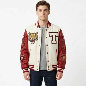 Custom Plaid Wool Varsity <b>Jacket</b> Men Streetwear Bomber <b>Letterman</b> <b>Jacket</b> Leather Sleeves Vintage Baseball Varsity <b>Jacket</b> - Product Image 4