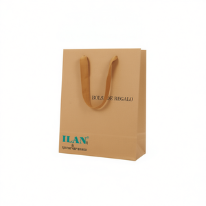 Sacchetto regalo in carta kraft Ilan 15x6x20 cm con manici per confezioni regalo - Product Image 1