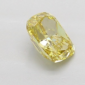 Diamant Jaune Intense Fantaisie de 1,02 ct, Taille Coussin, Diamant Jaune de Luxe Certifié Pureté VS2 - Product Image 4