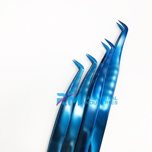 Pinzas para Extensión de Pestañas RMI, Color Azul Plasma, Agarre Liso, Acero Inoxidable, 10 mm, Antiestáticas, Juego de 9 Puntas Diferentes - Product Image 6