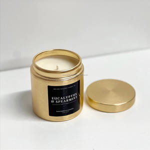 Nueva llegada, producto de buena calidad, vela cilíndrica de aluminio y metal con tapa - Product Image 2