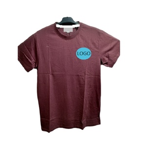 Vente chaude solide broderie personnalisée Flexible à manches courtes anti-rétrécissement organique Streetwear élégant Boxy décontracté col rond t-shirt pour hommes - Product Image 1