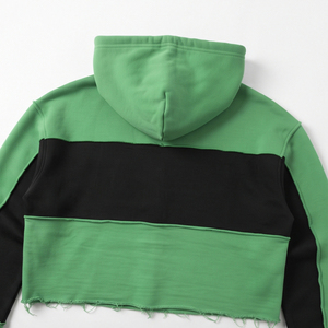 Ensemble de survêtement premium oversize à bords bruts, comprenant un sweat à capuche et un pantalon cargo évasé effet usé - Product Image 5