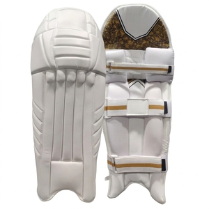 Protectores de Piernas Ligeros para Críquet, Acolchados con Espuma EVA de Alta Densidad, Blancos, con Cierre de Gancho y Bucle Ambidiestro para Práctica y Partidos - Product Image 4