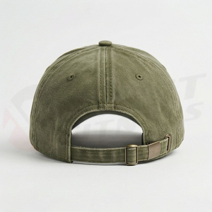 Casquette de baseball vert olive à 6 panneaux avec broderie géométrique sur le devant, ajustable, unisexe, décontractée, pour le printemps et l'automne - Product Image 3