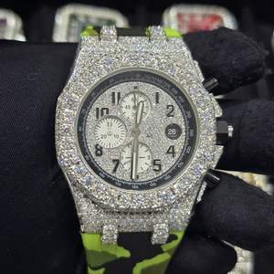 Relojes Mecánicos de Lujo para Hombre, Diseño Brillante 2026, Multifunción, Acero Inoxidable de Alta Calidad, Correa de Goma de 16 mm, Diamantes y Moissanita - Product Image 1